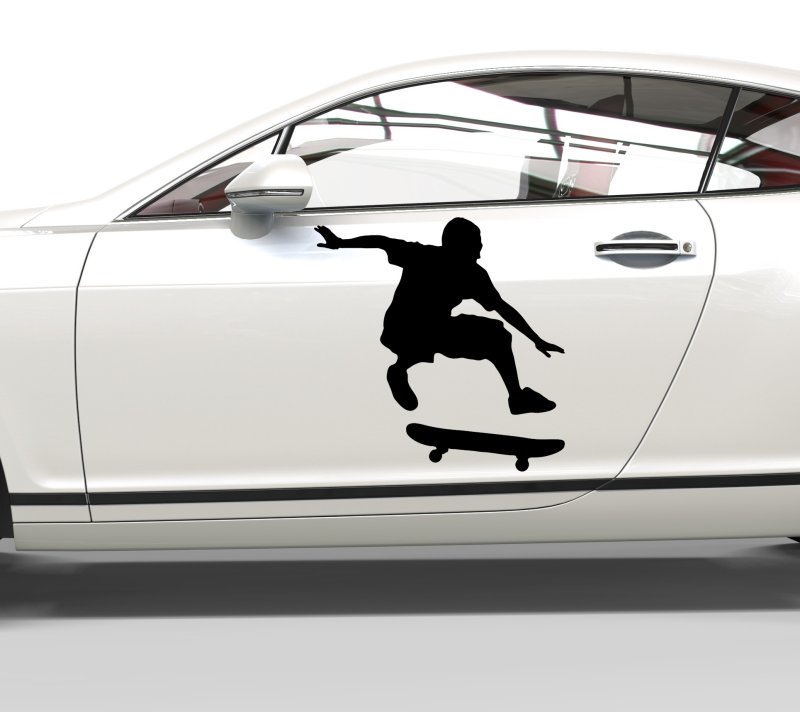 10002 Skater Silhouette Aufkleber